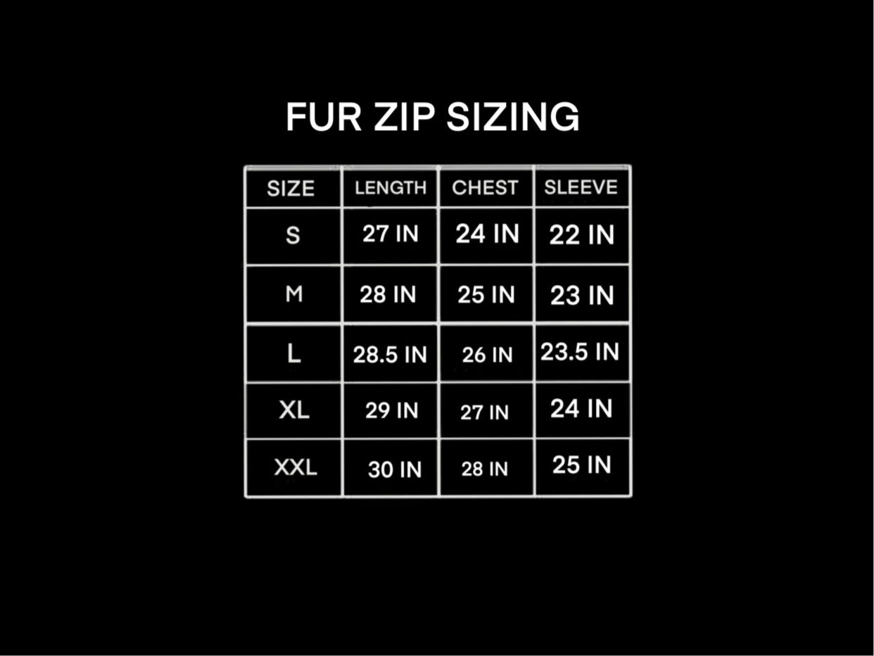 “detachable” fur zip white