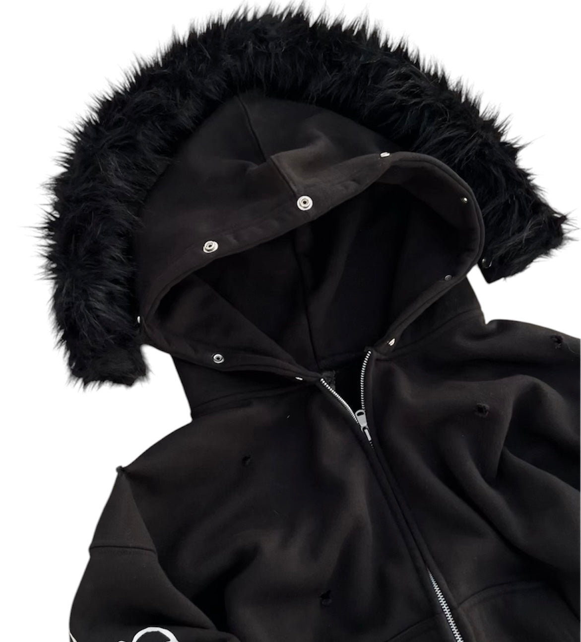 “detachable” fur zip