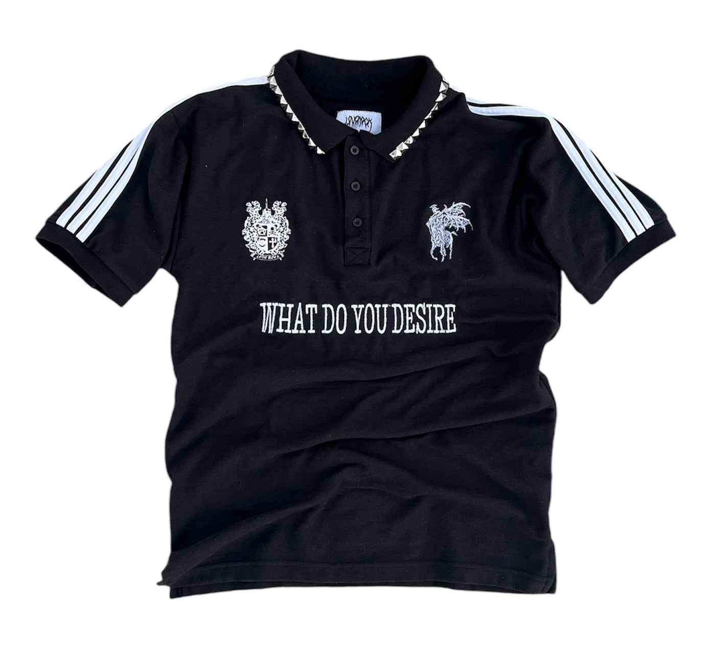 what do you desire studded polo (black)