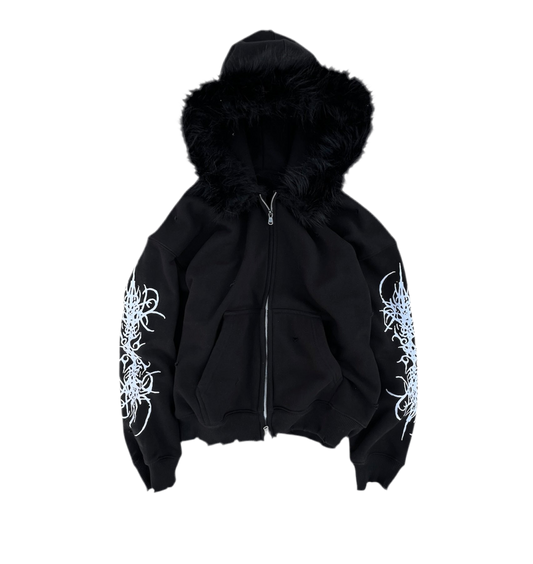 “detachable” fur zip