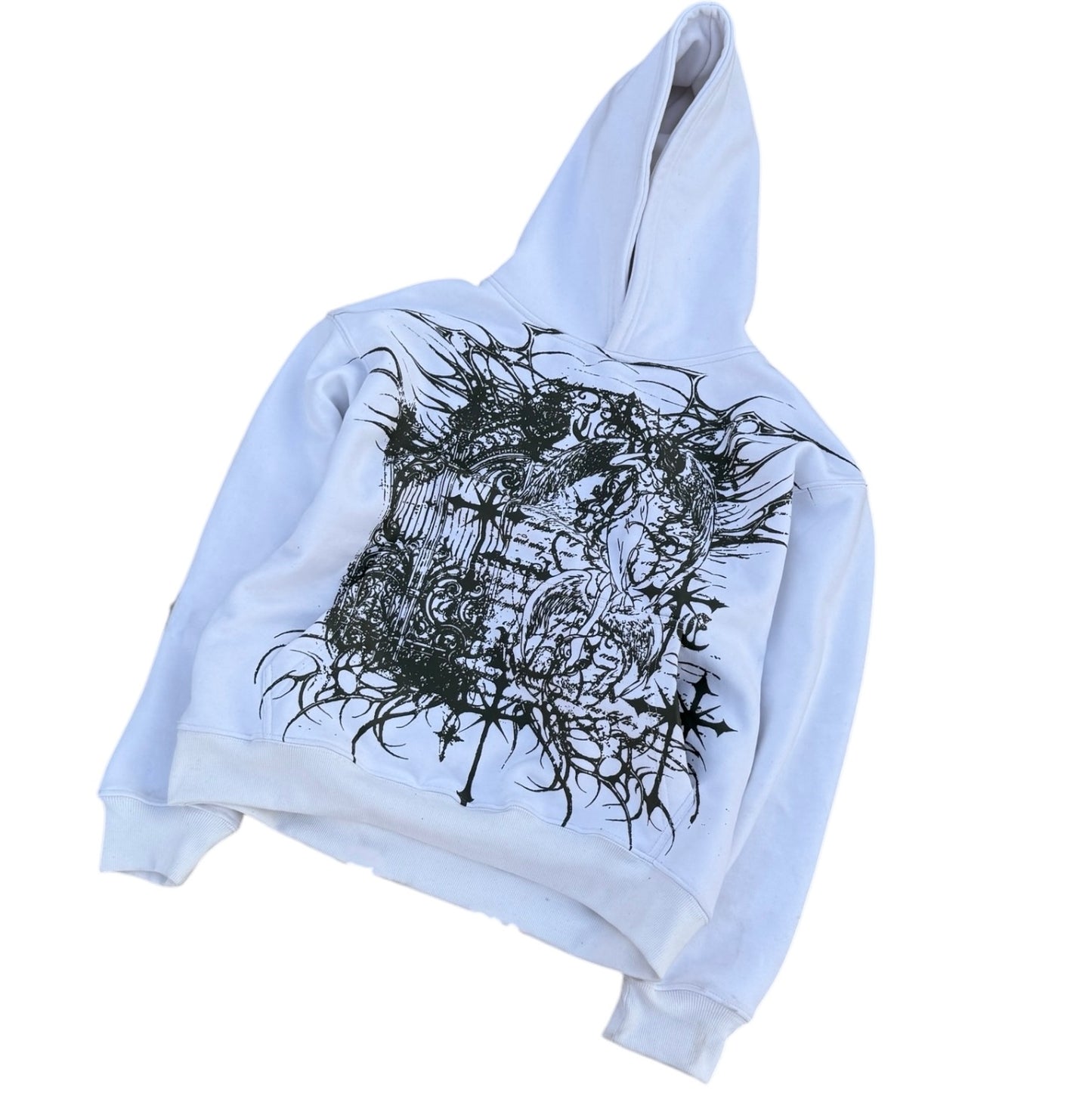 “divine angels” hoodie white